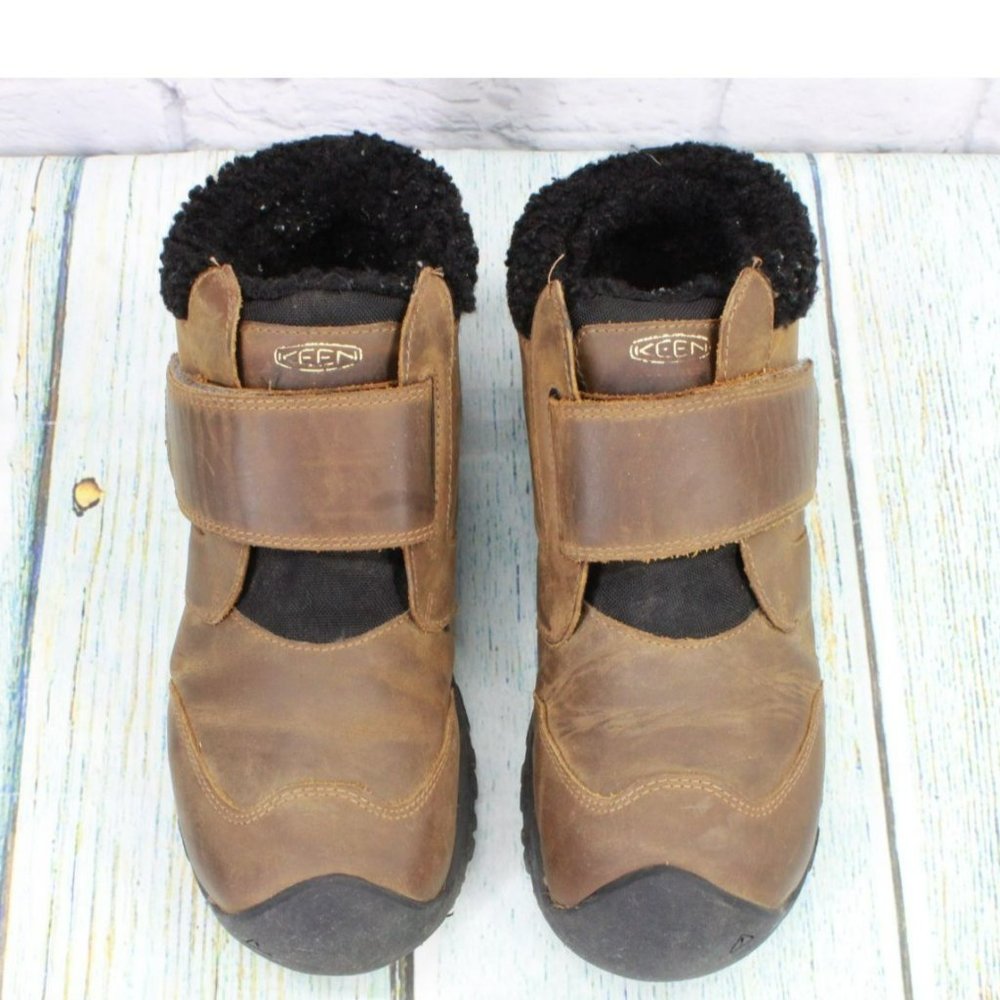 Keen Kootenay IV Brown Leather Hook & Loop Waterproof Ankle Chukka Boot Size 4 - Picture 5 of 9